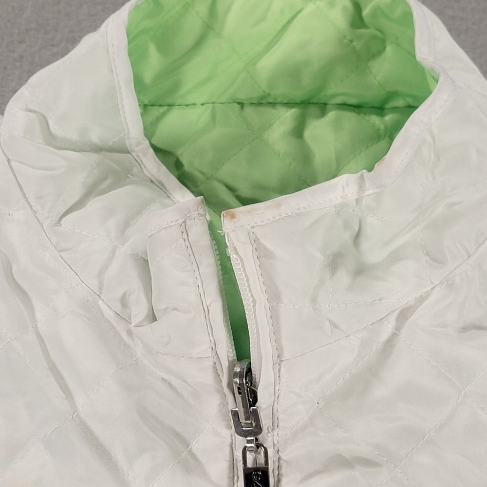 Magnolia Lane Masters Golf Quilted Reversible Puffer Vest White Green Women's L - Picture 11 of 12